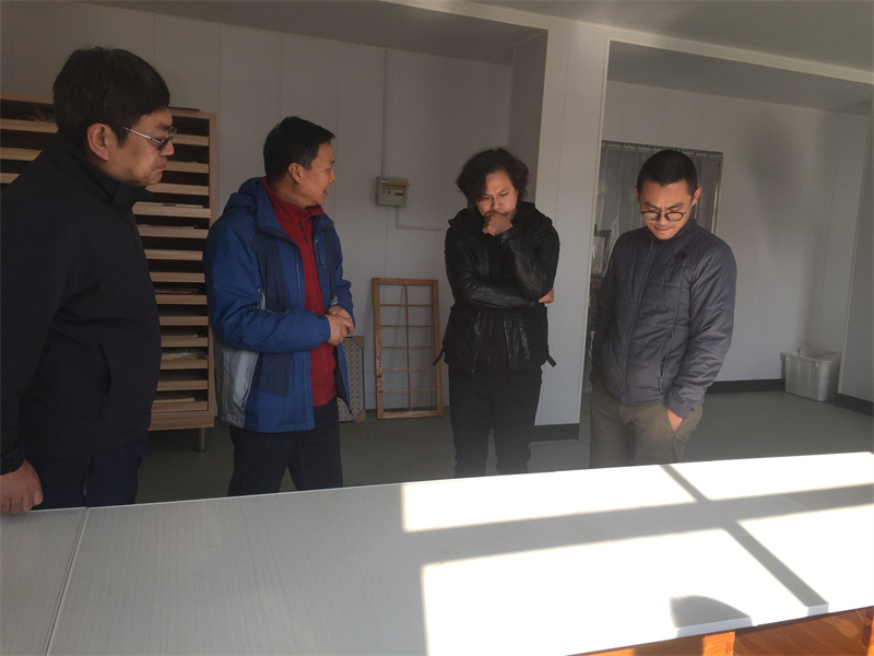 中國美術學院王超老師、翁禎琪老師來公司考察古法楮皮紙